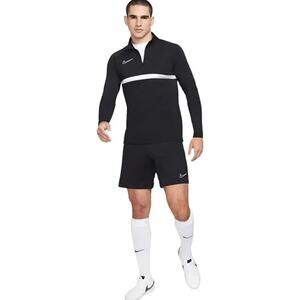 NIKE Academy Soccer Shorts Black White Swoosh Training- SIze XL